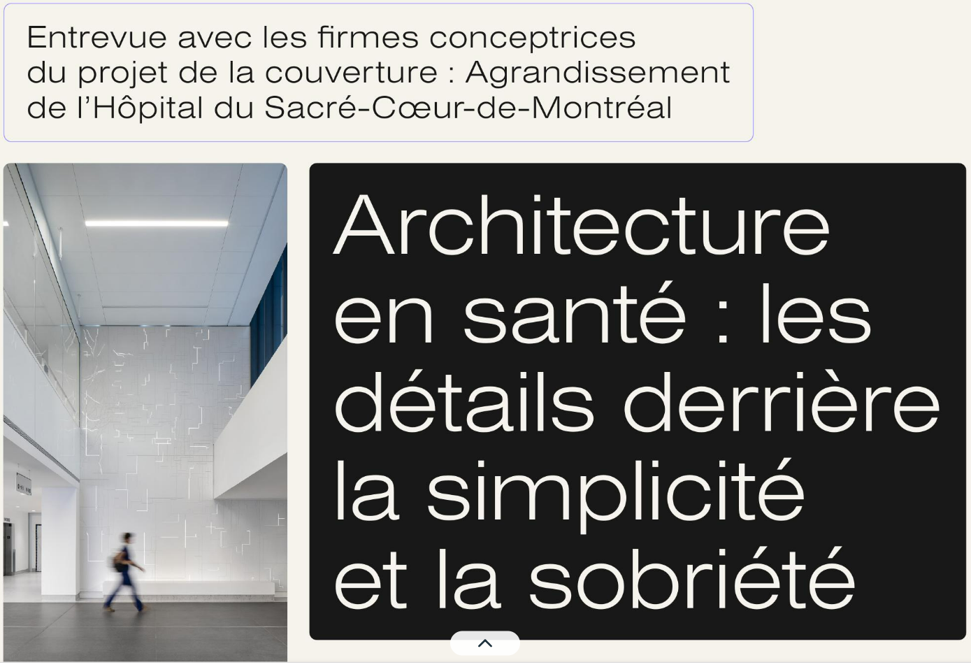 Entrevue Benoit Laforest, architecte pour Provencher«-Roy